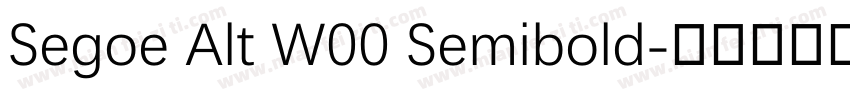 Segoe Alt W00 Semibold字体转换